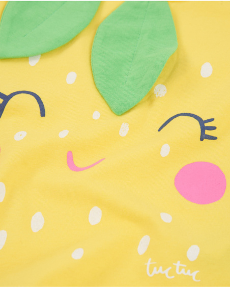 T-shirt da bambina in maglia con spalle scoperte