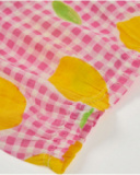 Top da bambina in tessuto con spalline con fiocchi