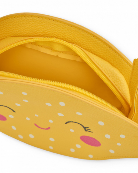 Borsa da bambina in tessuto a forma di limone
