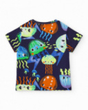 Completo da bambino in maglia con stampa di meduse