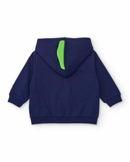 Felpa da bambino in maglia con cappuccio