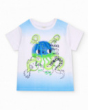 T-shirt da bambino in maglia con effetto degradé
