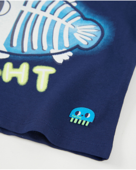 T-shirt da bambino in maglia d’ispirazione marina