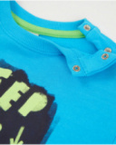 Felpa da bambino in maglia con chiusura sulla spalla