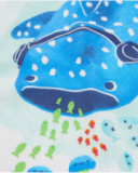 T-shirt da bambino in maglia con motivo di grande pesce