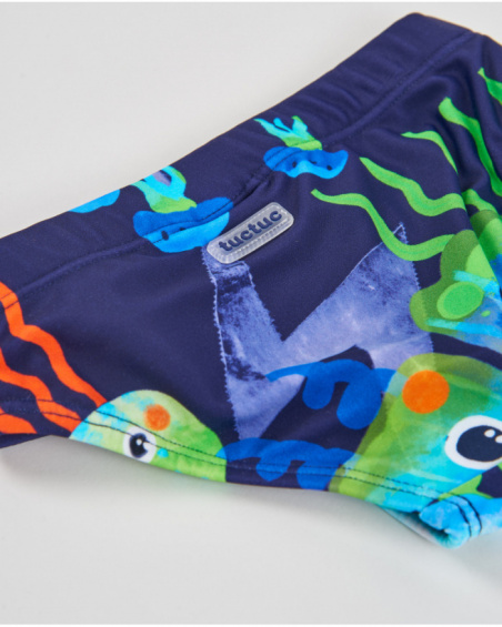 Costume da bagno da bambino in maglia d’ispirazione marina