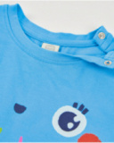 T-shirt da bambina in maglia con nodo decorativo