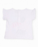 T-shirt da bambina in maglia con dettagli oceanici