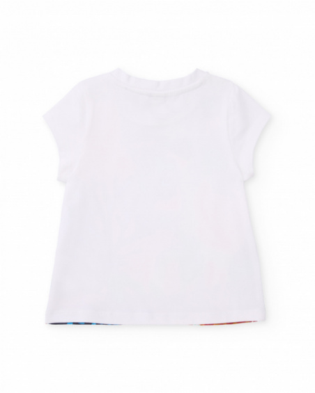 Completo da bambina in maglia con stampa di fondale marino