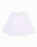 T-shirt da bambina in maglia con dettagli brillanti