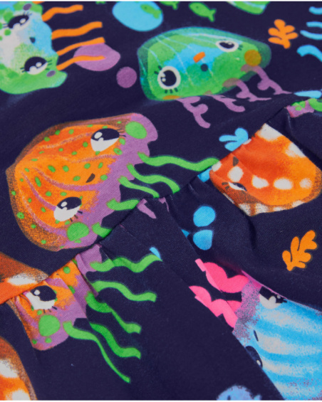 Vestito da bambina in maglia con profili a contrasto