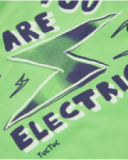 T-shirt da bambino in maglia con stampa frontale