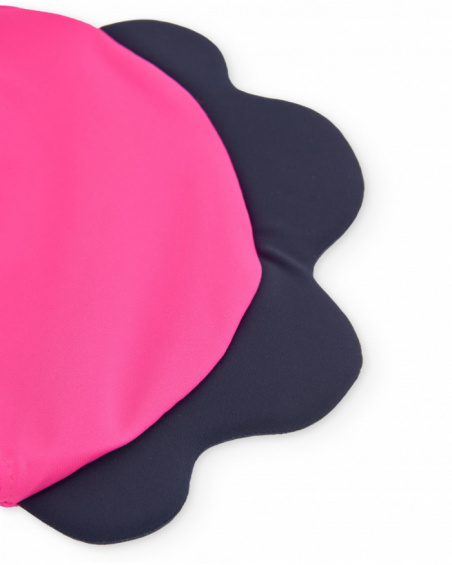 Cuffia da nuoto da bambina in maglia con elastico