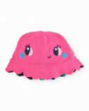 Cappellino da bambina in maglia con design reversibile