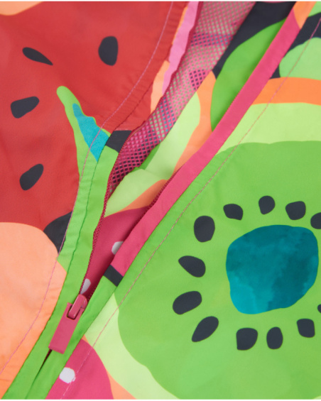 Giacca da bambina in tessuto con chiusura con zip