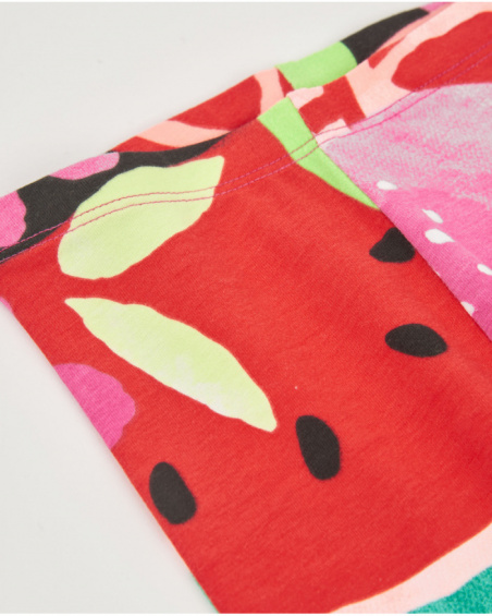 Leggings da bambina in maglia con motivo di frutta