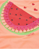 T-shirt da bambina in maglia con dettagli brillanti