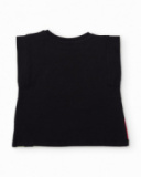 Completo da bambina in maglia con occhiali applicati