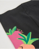 Leggings da bambina in maglia con stampa laterale