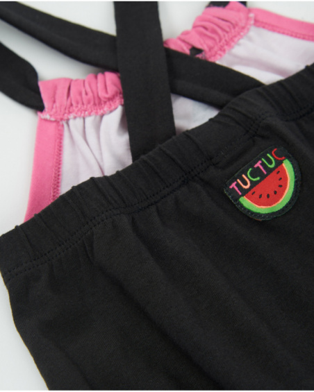 Vestito da bambina in maglia con spalline incrociate sul retro