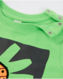 T-shirt da bambino in maglia con chiusura sulla spalla