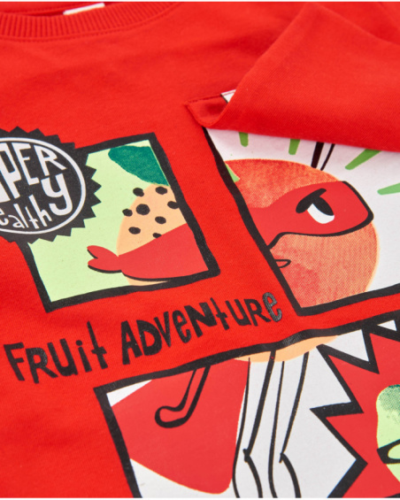 T-shirt da bambino in maglia in stile fumetto