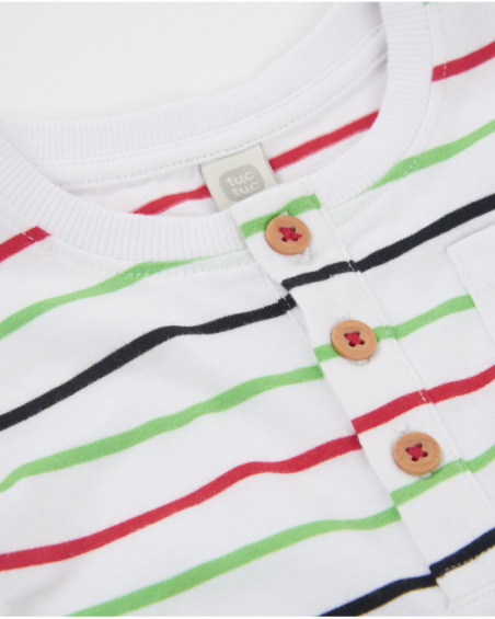 T-shirt da bambino in maglia a righe