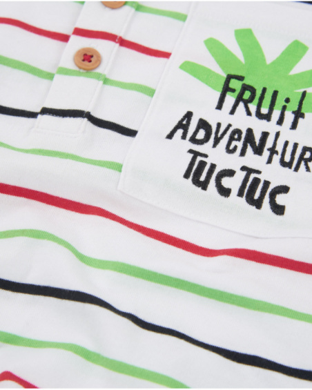 T-shirt da bambino in maglia a righe