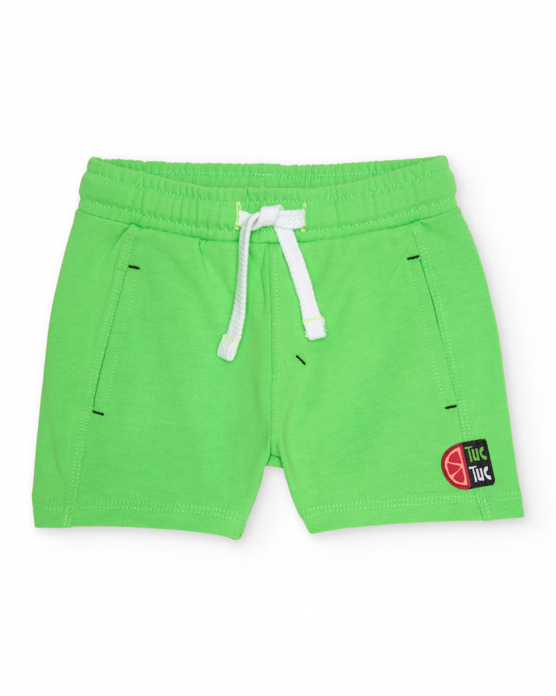 Bermuda da bambino in maglia con tasche laterali