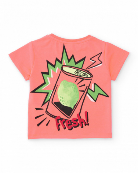 T-shirt da bambino in maglia con motivo in stile pop