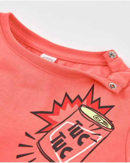 T-shirt da bambino in maglia con motivo in stile pop