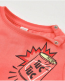 T-shirt da bambino in maglia con motivo in stile pop