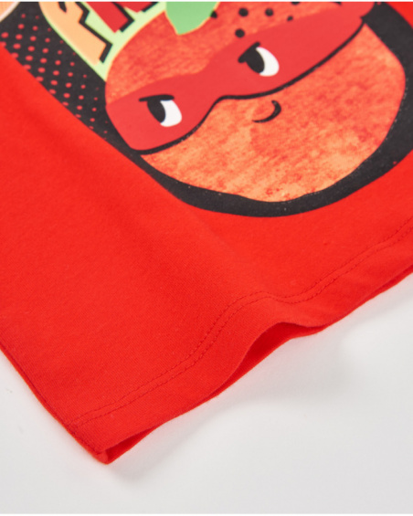 T-shirt da bambino in maglia con grafica frontale