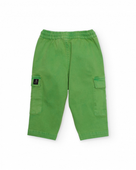 Pantaloni da bambino in tessuto in stile cargo
