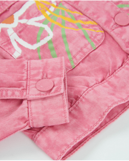 Giacca da bambina in tessuto in denim morbido