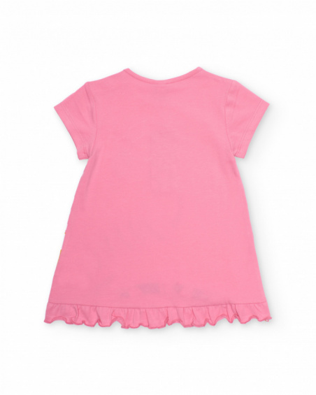 Vestito da bambina in maglia con grafica di dinosauro