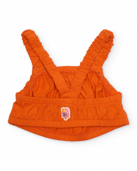 Top da bambina in maglia con dettagli in rilievo