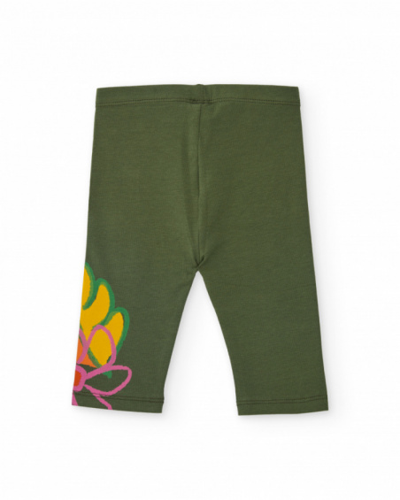 Leggings da bambina in maglia con dettaglio stampato