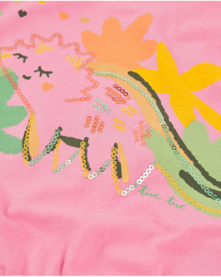 T-shirt da bambina in maglia con dettagli di paillettes