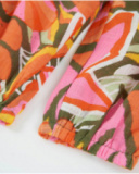 Pantaloni da bambina in tessuto e tessuto leggero