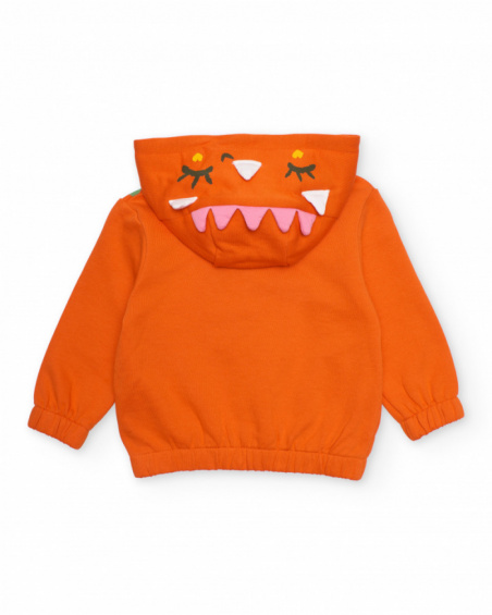 Felpa da bambina in maglia con chiusura con zip