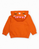 Felpa da bambina in maglia con chiusura con zip