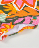 Costume da bagno da bambina in maglia con spallina asimmetrica