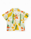 Camicia da bambino in tessuto e tessuto traspirante