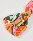 Fascia per bambina in maglia con fiocco frontale