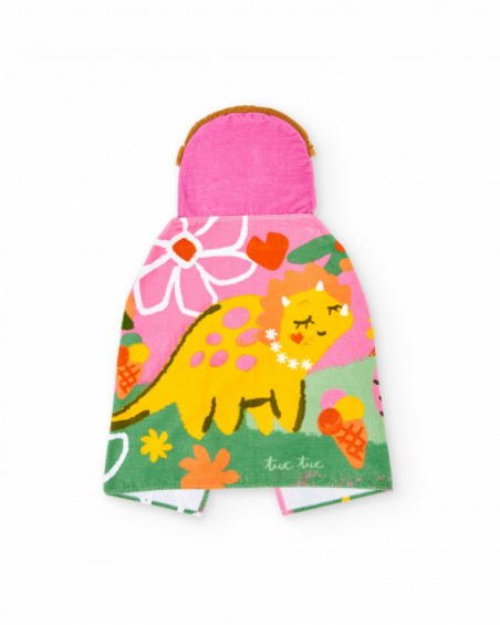 Asciugamano da bambina in maglia con cappuccio