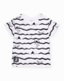 T-shirt in maglia da bambino con stampa di squali