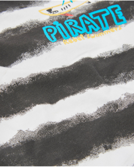 T-shirt in maglia da bambino con motivo pirata