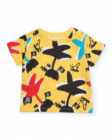 T-shirt in maglia da bambino con stampa all-over