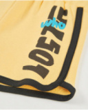 Bermuda in maglia da bambino con bordini a contrasto